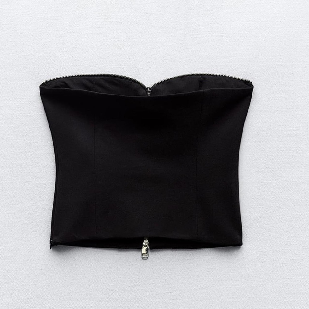 STRAPLESS ZIPPER TOP - Picture 4 of 7